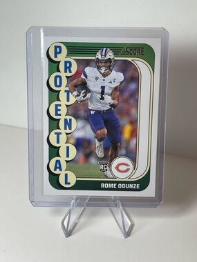 Score Rome Odunze Rookie Trading Card - Green/White